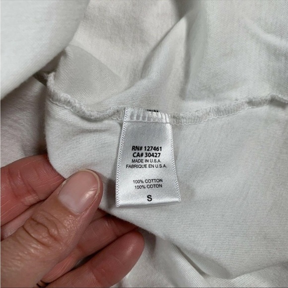 WILDFOX Ringer Tee sz Small Johnny Fang 4 Mouths Graphic Black White - Picture 9 of 10